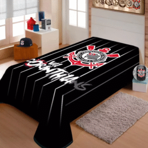 Cobertor Jolitex Poliester Corinthians Raschel Plus Solteiro
